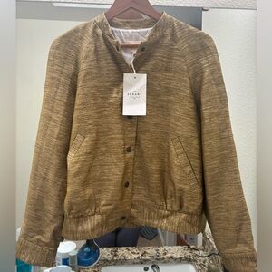 Sezane Archie Jacket Gold - Size 4, NWT